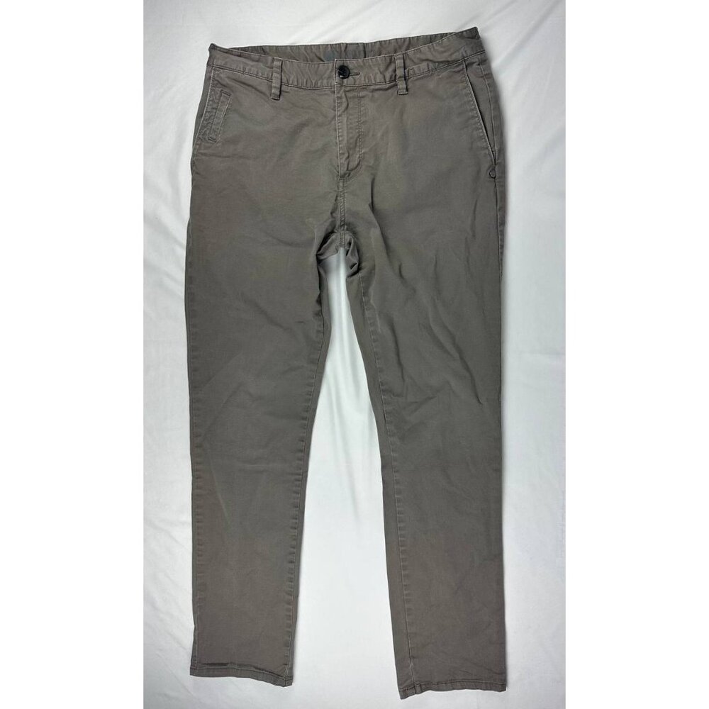 Vuori Pants Mens Size 33 Gray Collins Chino Straight Trousers Cotton Blend